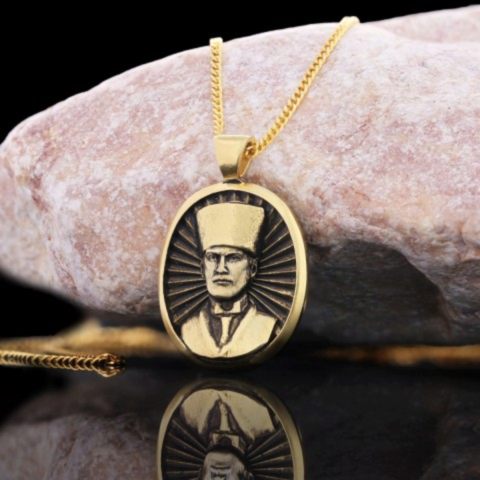 3 Boyutlu 925 Ayar Gümüş Atatürk Oval Kolye