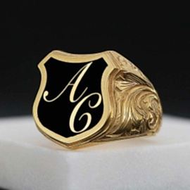 925 Ayar Gümüş A-C Harfli Yüzük