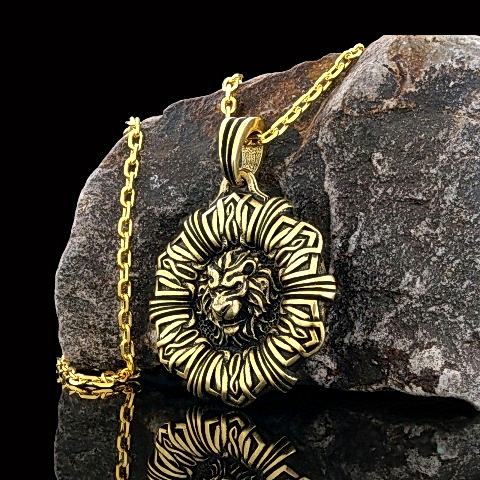 925 Ayar Gümüş Aslan Kolye