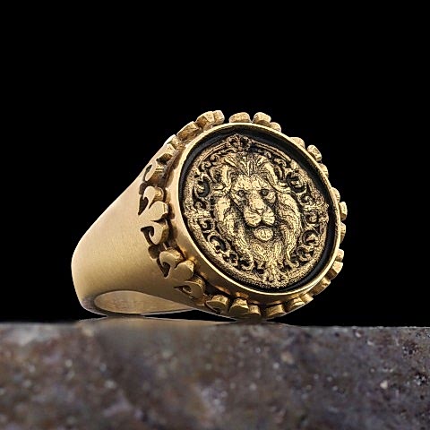 925 Ayar Gümüş Aslan Yüzük, Aslan Erkek Yüzük, Özel Üretim Aslan Yüzük