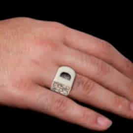 925 Ayar Gümüş D Harfli Yüzük