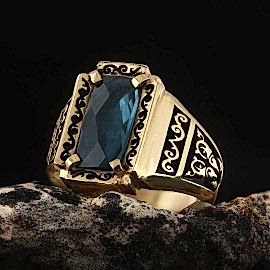 925 Ayar Gümüş Motifli Erkek Yüzük