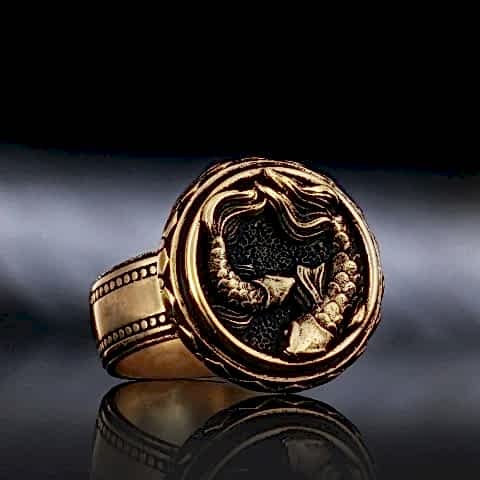 925 Ayar Gümüş Özel Üretim Balık Burcu Yüzük