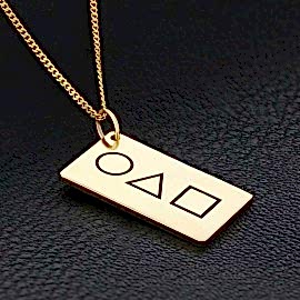 925 Ayar Gümüş Squid Game Kolyesi