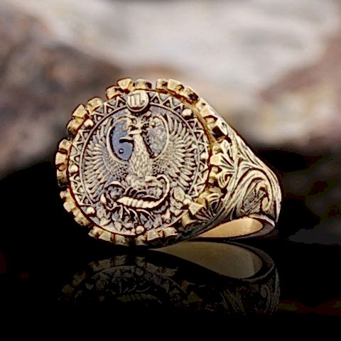 Akrep Burcu Yüzük, 925 Ayar Gümüş Akrep Burç Yüzük