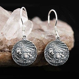 Aslan Burcu Küpe Gümüş 925 Ayar