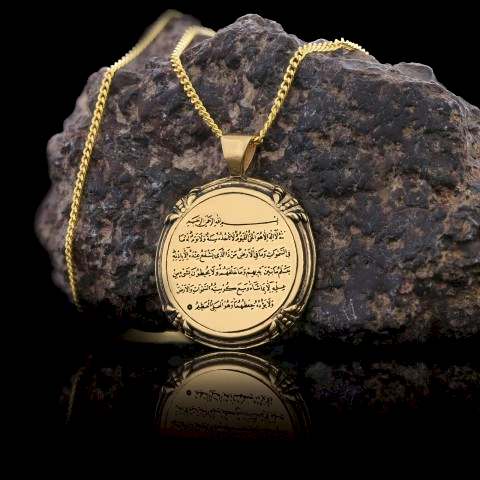 Ayetel Kürsi Gümüş Kolye