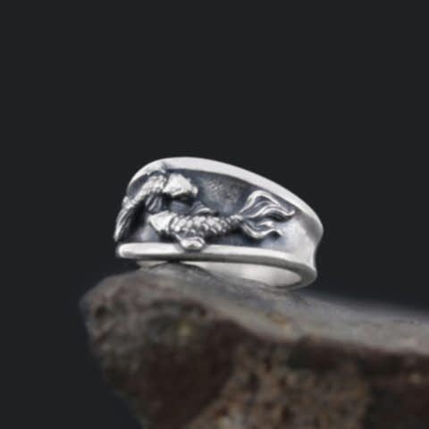 Balık Burcu 925 Ayar Gümüş Özel Üretim Yüzük