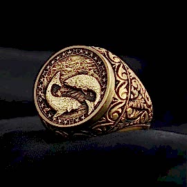 Balık Burcu Gümüş Yüzük