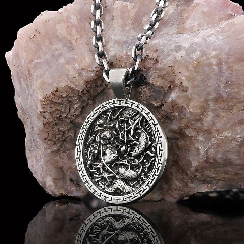 Balık ve Lotus Kolye