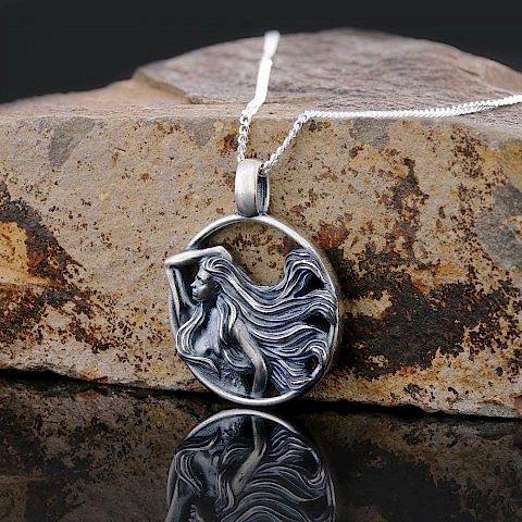 Başak Burcu Özel Üretim Gümüş Kolye