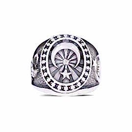 Bozkurt Armalı Osmanlı Yüzüğü Göktürkce