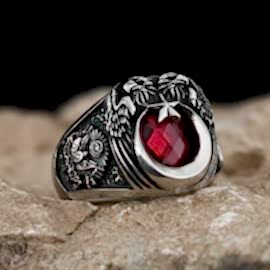 Çift başlı Kartal Osmanlı Yüzük