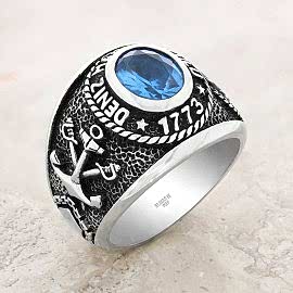 Deniz Harp Okulu 925 Ayar Gümüş Yüzük 1773