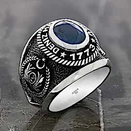 Gümüş Deniz Harp Okulu Yüzüğü 925 Ayar