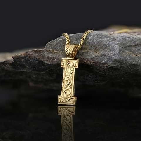 El Yapımı Özel Üretim 925 Ayar Gümüş I Harfli Kadın Kolye