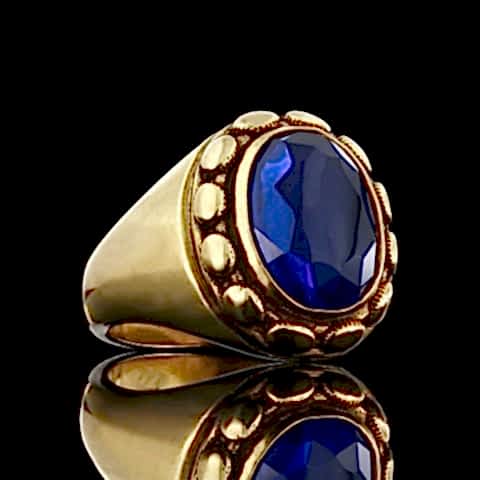 Enerjinizi Yansıtan Safir Taşlı Yüzük Koleksiyonu, Safir Taşıyla Tasarlanmış Gümüş Yüzük, Safir Doğal Taşlı Erkek Yüzük