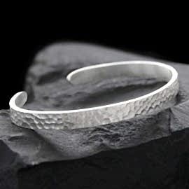 Erkek Gümüş Kelepçe Bileklik