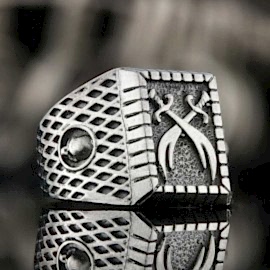 Gümüş Tasarım Kılıçlı Zülfikar Yüzük