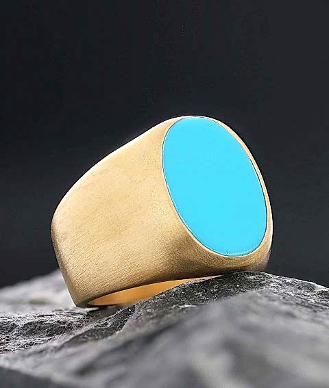 Firuze Taşlı Taşlı Gümüş Yüzük, Özel Tasarım Oval Firuze Taşlı Yüzük, Sade Firuze Taşlı Yüzük