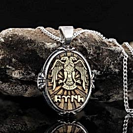 Göktürkçe Kolye Gümüş Erkek 925 Ayar