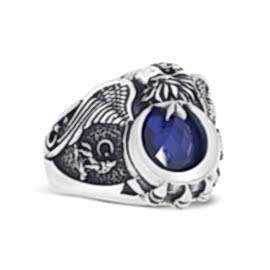 Göktürkçe Türk Uluyan Kurt Yüzük