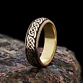 Zincir Desenli Özel Üretim Gümüş Alyans