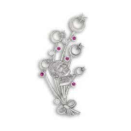 Gümüş Ay Yıldız Atatürk Siluet Broş