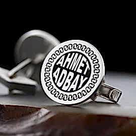 İsimli Gümüş Kol Düğmesi