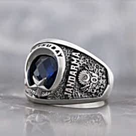 Jandarma Astsubay Yüzüğü Osmanlı Devlet Armalı 2022