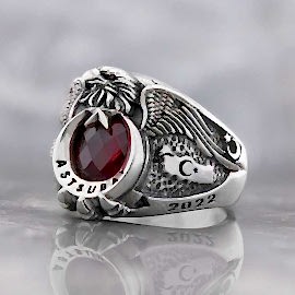 Jandarma Astsubay Yüzüğü Türkiye Haritası Logolu 2022