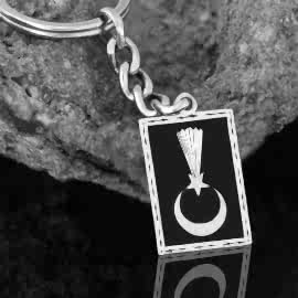 Jandarma Şua Logolu Gümüş Anahtarlık Modeli