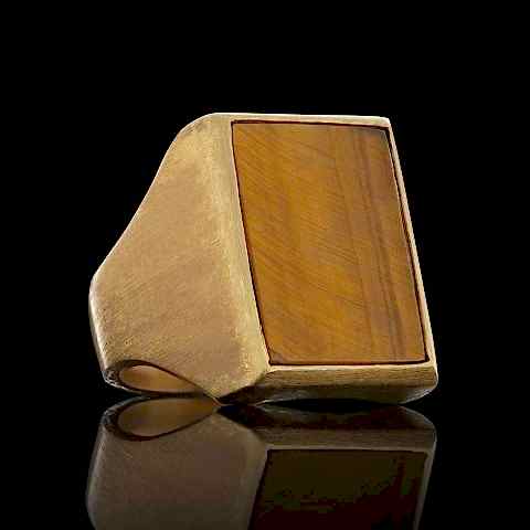 Kaplan Gözü Taşlı Sade Erkek Yüzük, Erkeklere Özel Kaplan Gözü Taşlı Yüzük