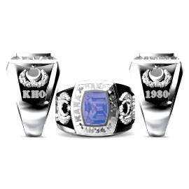 Kare Taşlı Kara Harp Okulu Yüzüğü 1980,KHO 1980 Yüzüğü, Milli Savunma Bakanlığı Amblemli Harp Okulu Yüzüğü