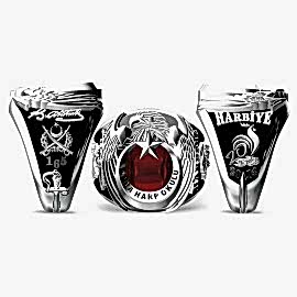 Tek Başlı Kartal Ay Yıldız KHO Yüzüğü, Kara Harp Okulu 2014-165 Yüzüğü, Harbiye Atatürk İmzalı Yüzük, Harp Okulu Anı Yüzüğü