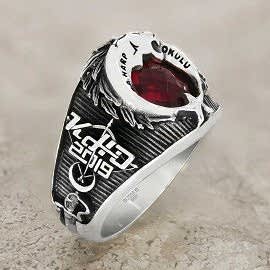 Kara Harp Okulu 2019 - 30. Dönem Yüzüğü, Taşlı Ay Yıldız KHO Yüzüğü, Harp Okulu 2019 Yüzüğü, Atatürk İmzalı Harp Okulu Yüzüğü