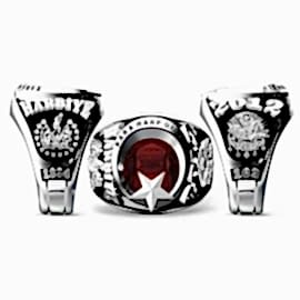 Kara Harp Okulu Yüzüğü Harbiye 2012-163, Osmanlı Devlet Arması ve Kara Kuvvetleri Logolu KHO Yüzüğü, Harp Okulu Anı Yüzüğü