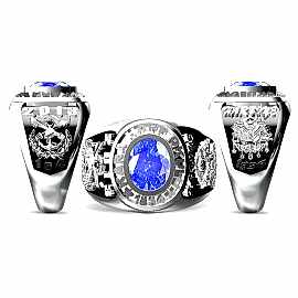 Taşlı Kara Harp Okulu Yüzüğü 2013-164. Dönem, KHO Logolu Osmanlı Devlet Armalı Harp Okulu Yüzüğü, Harbiye Temalı Yüzük