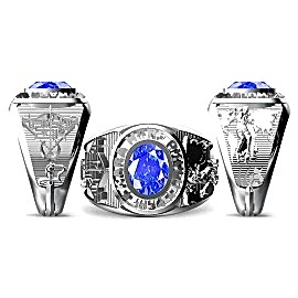 Taşlı Kara Harp Okulu Yüzüğü 2014 - 165. Dönem, Atatürk Kocatepe Sembollü KHO Yüzüğü, Harp Okulu Mezuniyet Yüzüğü