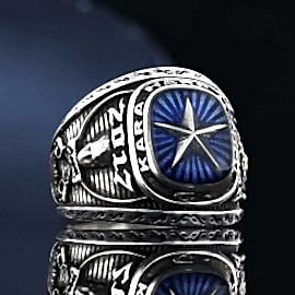 Kara Harp Okulu Yüzüğü 2017, Mine Üzerine Yıldız Yüzük, KHO Askeri Süvari Sembolü Yüzük, Harp Okulu Yüzüğü, Harbiye Anı Yüzüğü