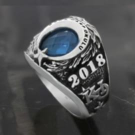 Sırmalı Ay Yıldız KHO Yüzük, Kara Harp Okulu Yüzüğü 2018, Harp Okulu Yüzüğü Kara Kuvvetleri Logolu, Harbiye Anı Yüzüğü