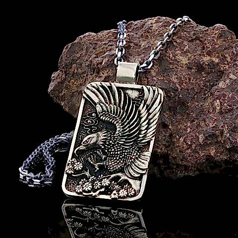 Kartal Kolye Gümüş Erkek 925 Ayar