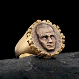 Kemal Atatürk Portre Gümüş Yüzük