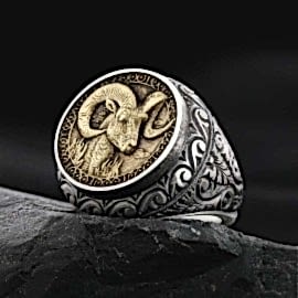 Koç Burcu Gümüş Yüzük