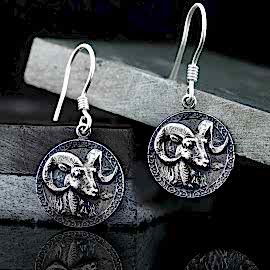 Koç Burcu Küpe Gümüş 925 Ayar