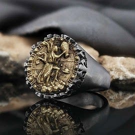 Kova Burcu 925 Ayar Gümüş Yüzük