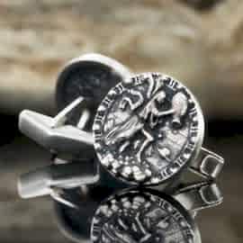 Kova Burcu Kol Düğmesi Gümüş 925 Ayar