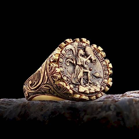 Kova Burcu Yüzük, 925 Ayar Gümüş Kova Burç Yüzük