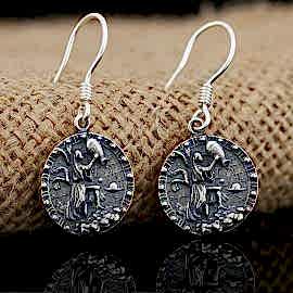 Kova Burcu Küpe Gümüş 925 Ayar