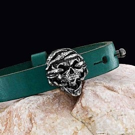 Özel Üretim Kuru Kafa Deri Bileklik